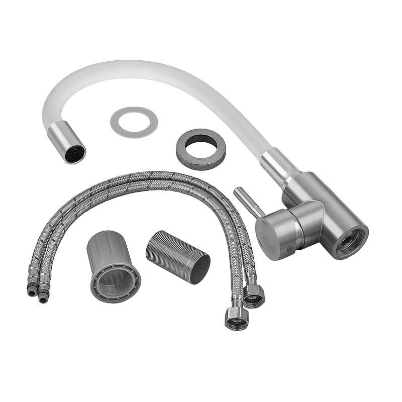 Кухонний змішувач Armata SUS-011 REFL.WHITE з силіконовим виливом з нержавіючої сталі (CH6562) Харків - фото 5