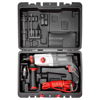Перфоратор Graphite SDS-plus, 800Вт, 2.8Дж, кейс 3.28кг (58G538) Вінниця - фото 7