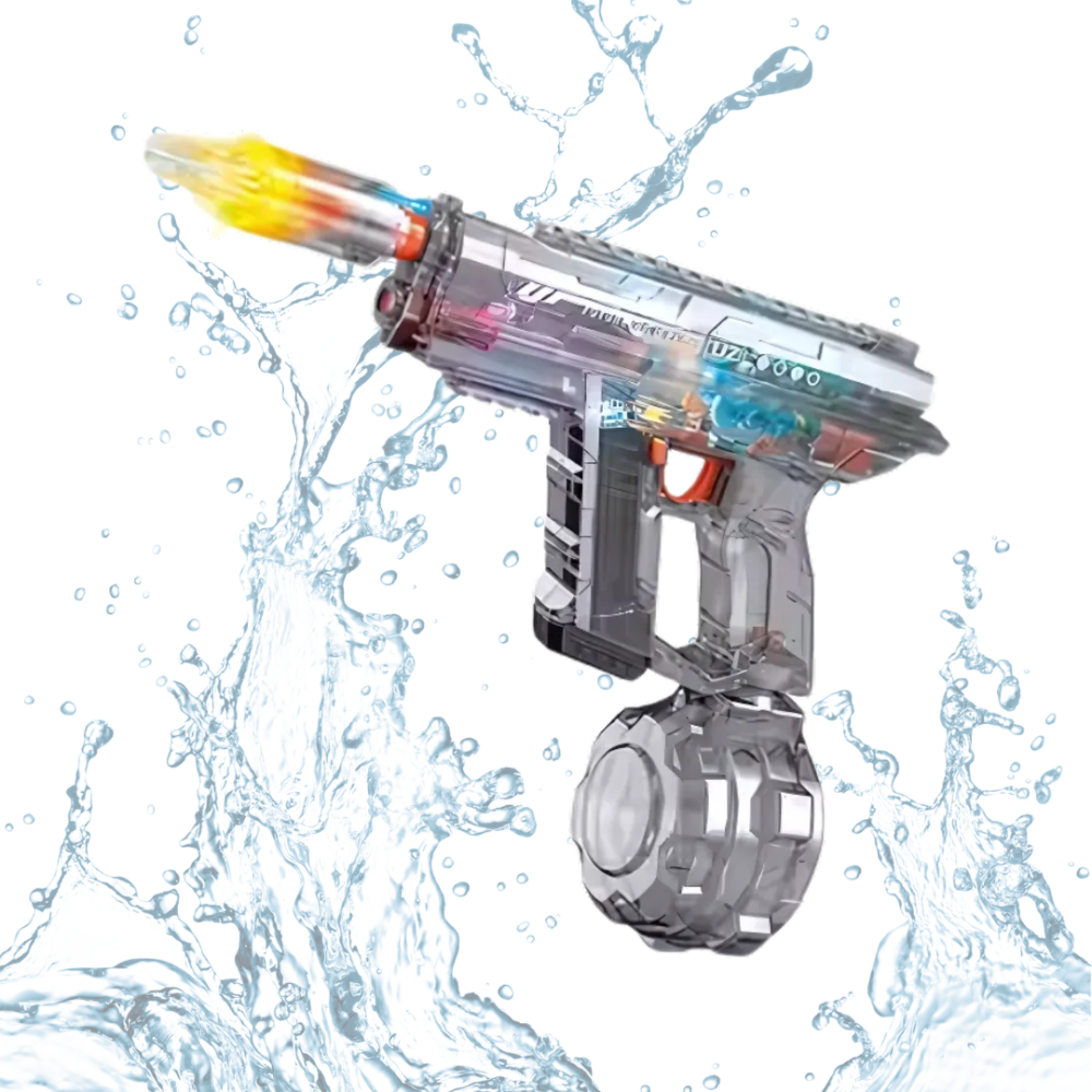 Водный пистолет для детей, электрический бластер UZI с автоматическим наполнением водой, серый Каменец-Подольский - изображение 2