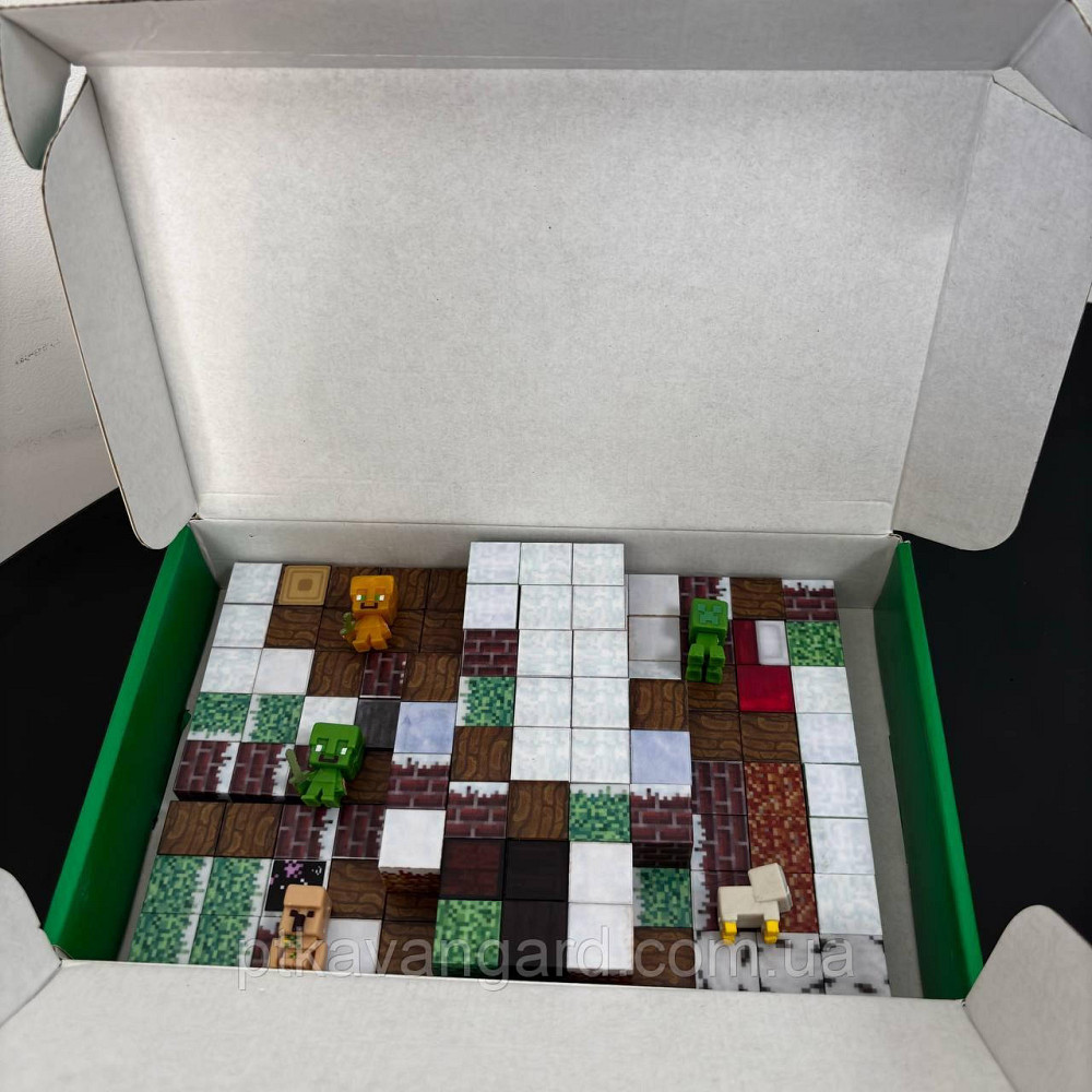Магнитный конструктор Майнкрафт 125 магнитных блоков домик в снегу с фигурками Dream World LZCK 026 Хмельницкий - изображение 7