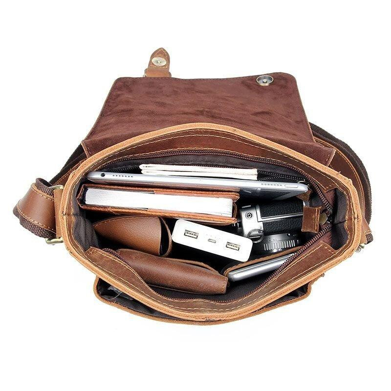 Кожаная мужская сумка Vintage 20206 Коричневый Киев - изображение 3