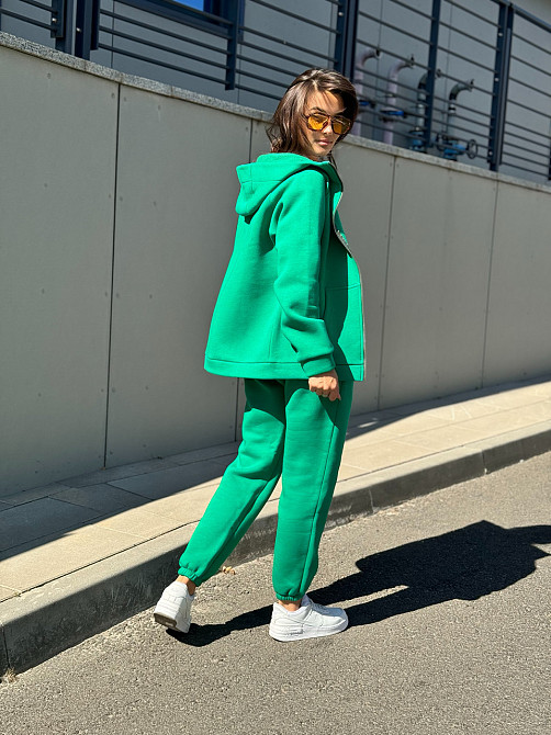 Флисовый женский спортивный костюм Зелёный 42/44 Харьков - изображение 1