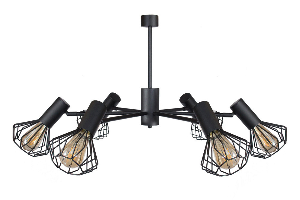 Люстра лофт чорна 6 лампи Е27 Diadem NL 22152-6 BK Київ - фото 3