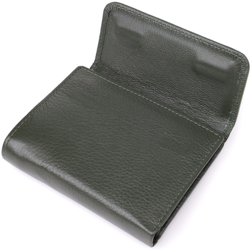 Женский кошелек среднего размера из натуральной кожи ST Leather 23074 Зеленый Киев - изображение 7