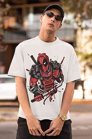 Футболка для мальчика аниме Суперхеро Биртхдай Суперхеро Гифт оверсайз (рост от 165 до 180 ) Черний AnimeJ0901m Днепр