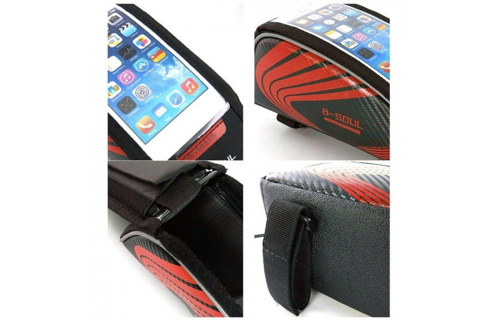Сумка на раму B-Soul для смарфонов, Черно-красный Бровары - изображение 5