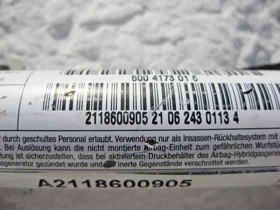 Mercedes-Benz  A2118600905 Ліва стельова подушка безпеки E-Class S211 Універсал Одеса