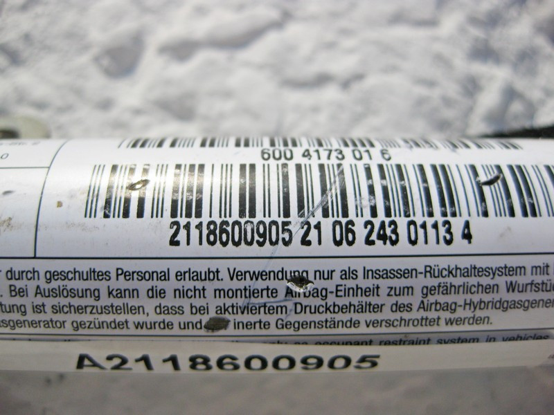 Mercedes-Benz  A2118600905 Ліва стельова подушка безпеки E-Class S211 Універсал Одеса - фото 4