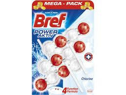 Bref Power Active 3*50г, очиститель и освежитель для туалетов Виноградов - изображение 1