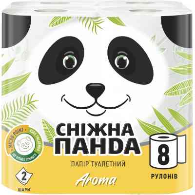 Туалетная бумага Сніжна Панда Aroma 2 слоя 8 рулонов (4823019008333) Винница