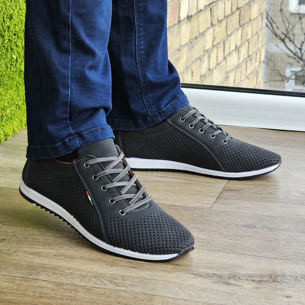 Чоловічі мокасини Літні Кросівки Сіточка Чорні (розміри: 40,41,42,43,44,45) Відео Огляд — 08-1 Дніпро - фото 8