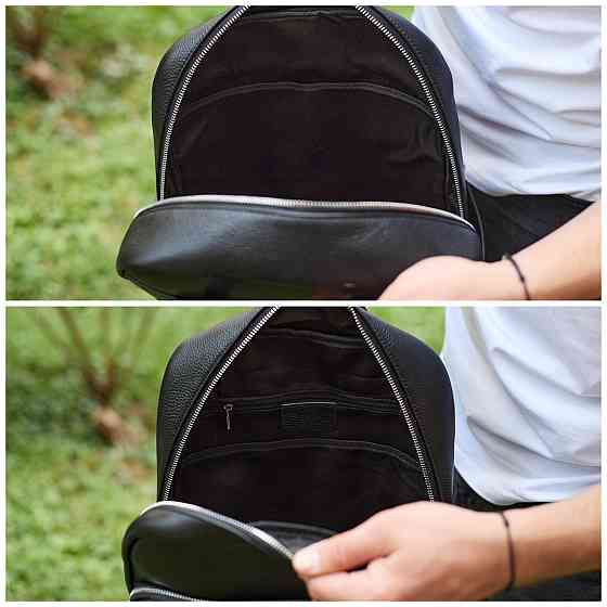 Чорний універсальний чоловічий рюкзак для ноутбука Київ