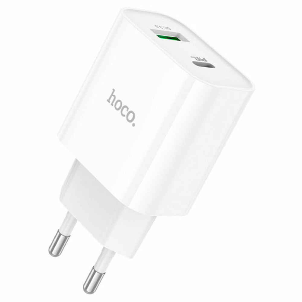 Мережевий зарядний пристрій HOCO C80A Plus Rapido PD20W+QC3.0 charger White Киев - изображение 1