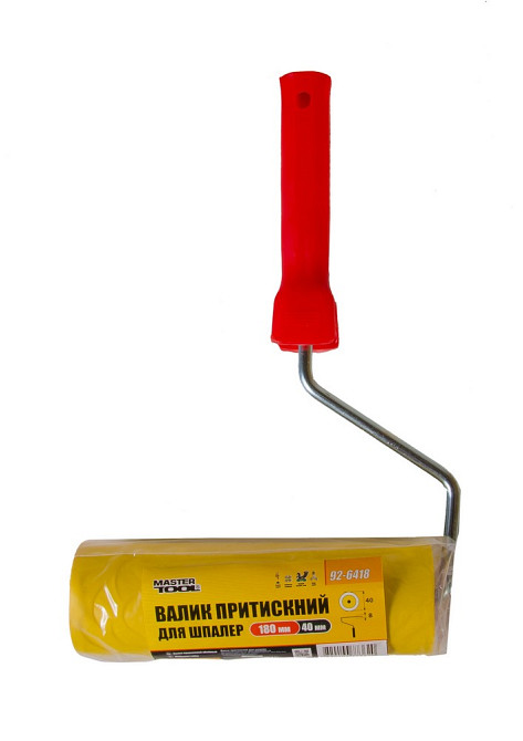 Валик притискний для шпалер MASTERTOOL 58/180 мм Ø 8 мм з ручкою 92-6418 Коломия - фото 6