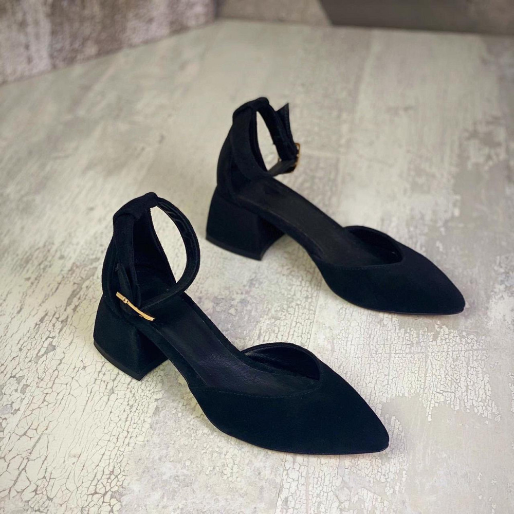 Ando-Borteggi Босоніжки жіночі Ando-Borteggi БСЖ/57 чорні (літо, замша натуральна) (4608) 37 Коломия - фото 1