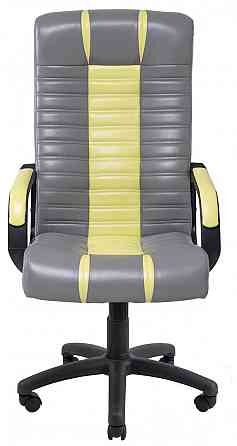 Офісне Крісло Керівника Richman Atlant Lord 21-14 Підлокітник Річ Пластік М3 MultiBlock Жовто-Сірий Київ