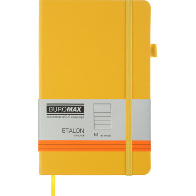 Книга записная Buromax Etalon 125x195 мм 96 листов в линию обложка из искусственной кожи Желтая (BM.291260-08) Винница - изображение 1