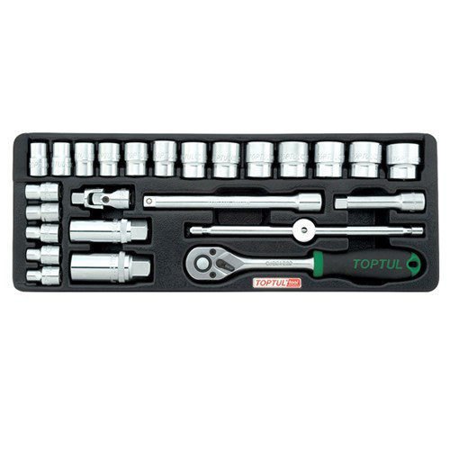 Набір головок з тріскачкою в ложементі 3/8" 25ед. TOPTUL GCAT2501 Одеса - фото 1