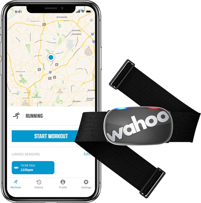 Нагрудний пульсометр Wahoo TICKR Stealth Gray, Bluetooth, ANT+, датчик серцевого ритму, 3 підключення, для спорту Київ - фото 3