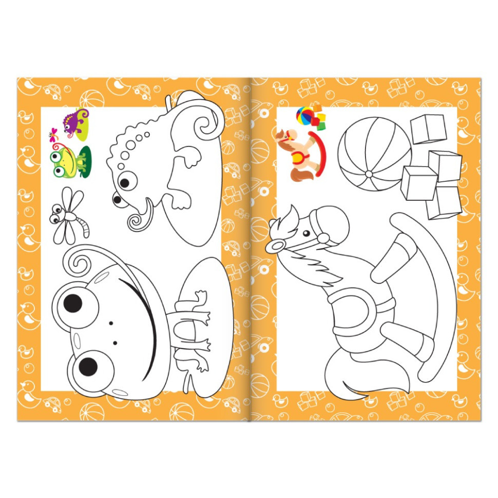 Книжка розмальовка "Картинки для малят" РМ-48-39 с цветными подсказками Вінниця - фото 2