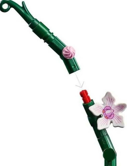 Конструктор напоминает LEGO Icons Botanical Орхидея из 608 деталей. Киев - изображение 2