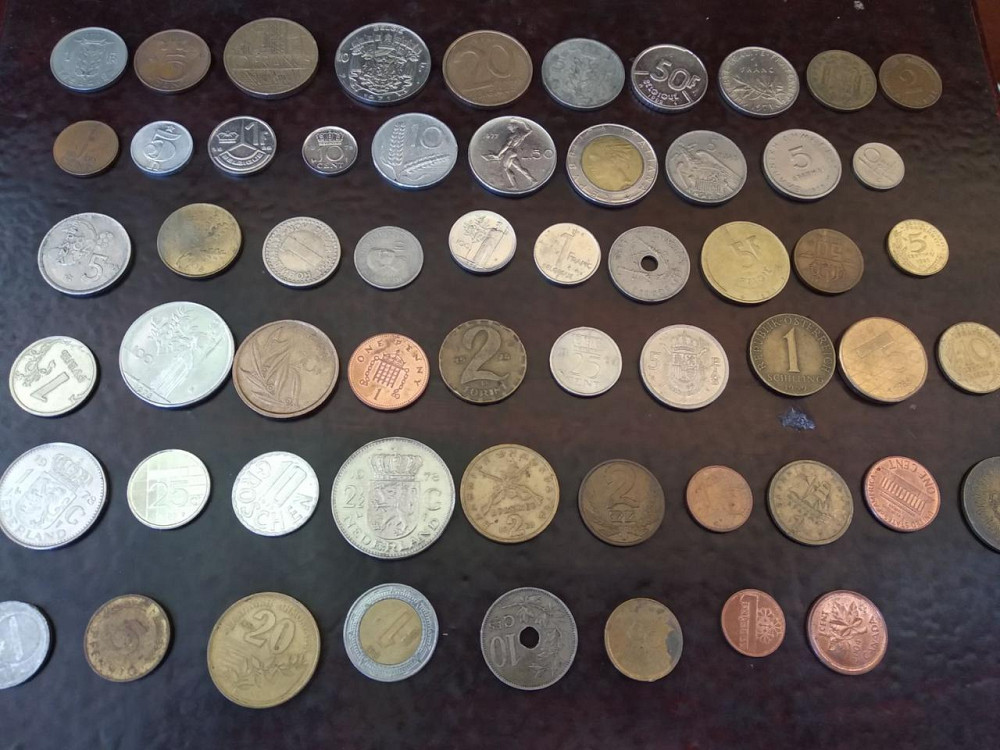 Гора іноземних монет! 58 шт. БЕЗ ПОВТОРУ Полтава - фото 1