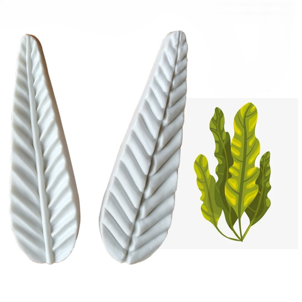 Силиконовый молд Морские водоросли 34 на 110 мм белый Киев - изображение 1