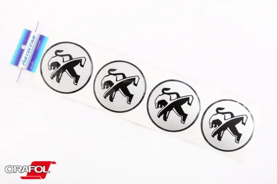 Наклейка на колпак 70мммм силікон Peugeot ребра. Автограф (4 шт.) Вінниця