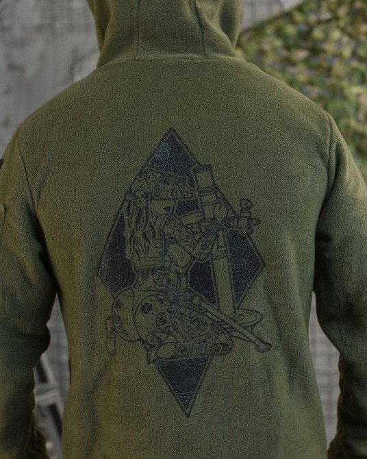 Тактическая кофта флисовка олива  на змейке Одесса - изображение 5