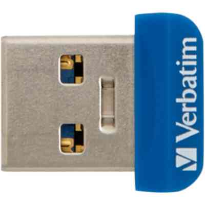 USB флеш накопичувач Verbatim 64GB Store &apos;n&apos; Stay NANO Blue USB 3.0 (98711) Вінниця