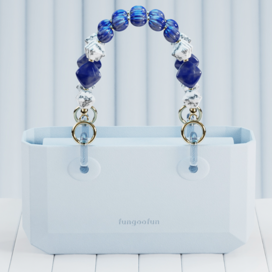 Сумочка силиконовая клатч женский на ремешке с ручками водонепроницаемая сумка Fungoofun,повседневная, голубая Каменец-Подольский