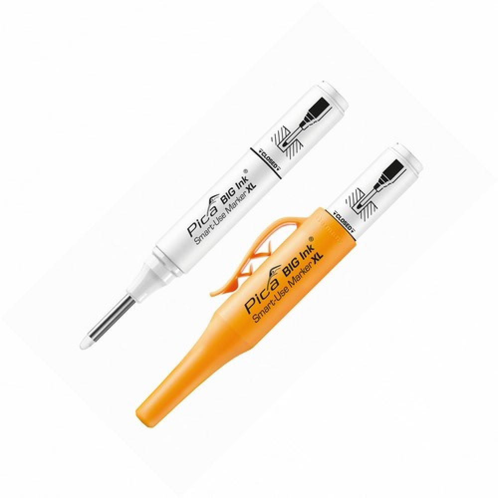Маркер фірмовий з довгим носиком Pica BIG (170/52) Ink Smart-Use Marker XL, білий Одеса - фото 1