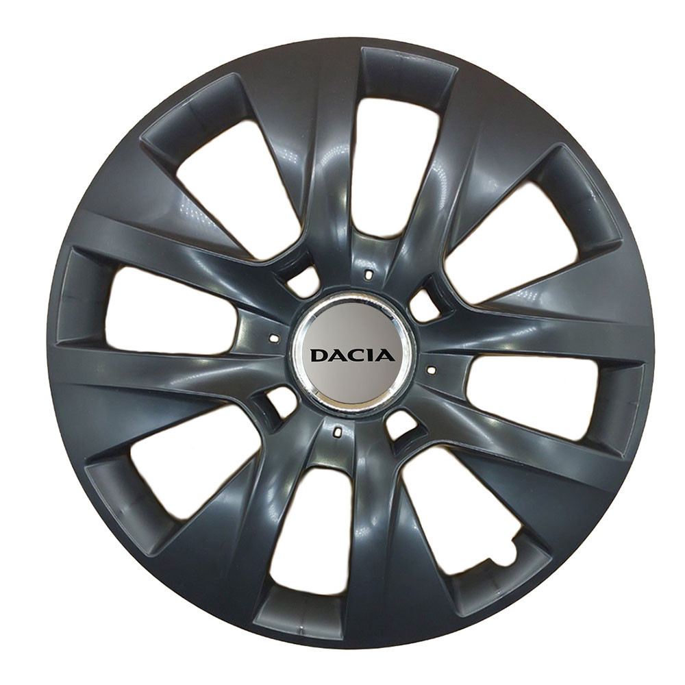 Автомобільні модельні ковпаки R15 SJS Dacia 334 4шт, чорні Київ - фото 1
