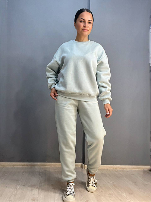 Штаны женские Pepper&mint 24-13 спортивные джоггеры резинка на талии утепленные мятные, мятный, M Киев - изображение 5