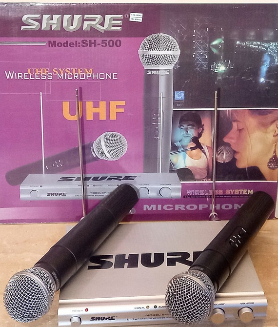 Комплект беспроводных микрофонов Shure SH-500 (2 микрофона SM-58II) Киев - изображение 6
