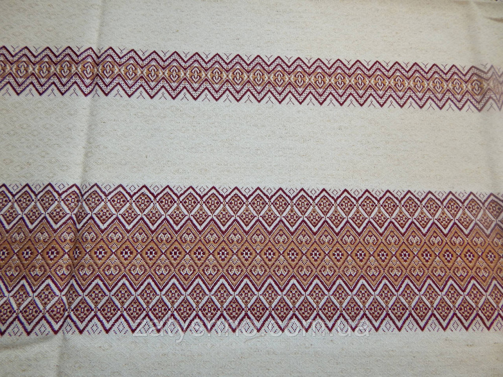 Кавова вишита скатертина льон Київ - фото 3