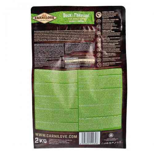 Сухий корм Carnilove Cat Hairball Control для виведення шерсті у котів, качка та фазан, 2 кг Київ