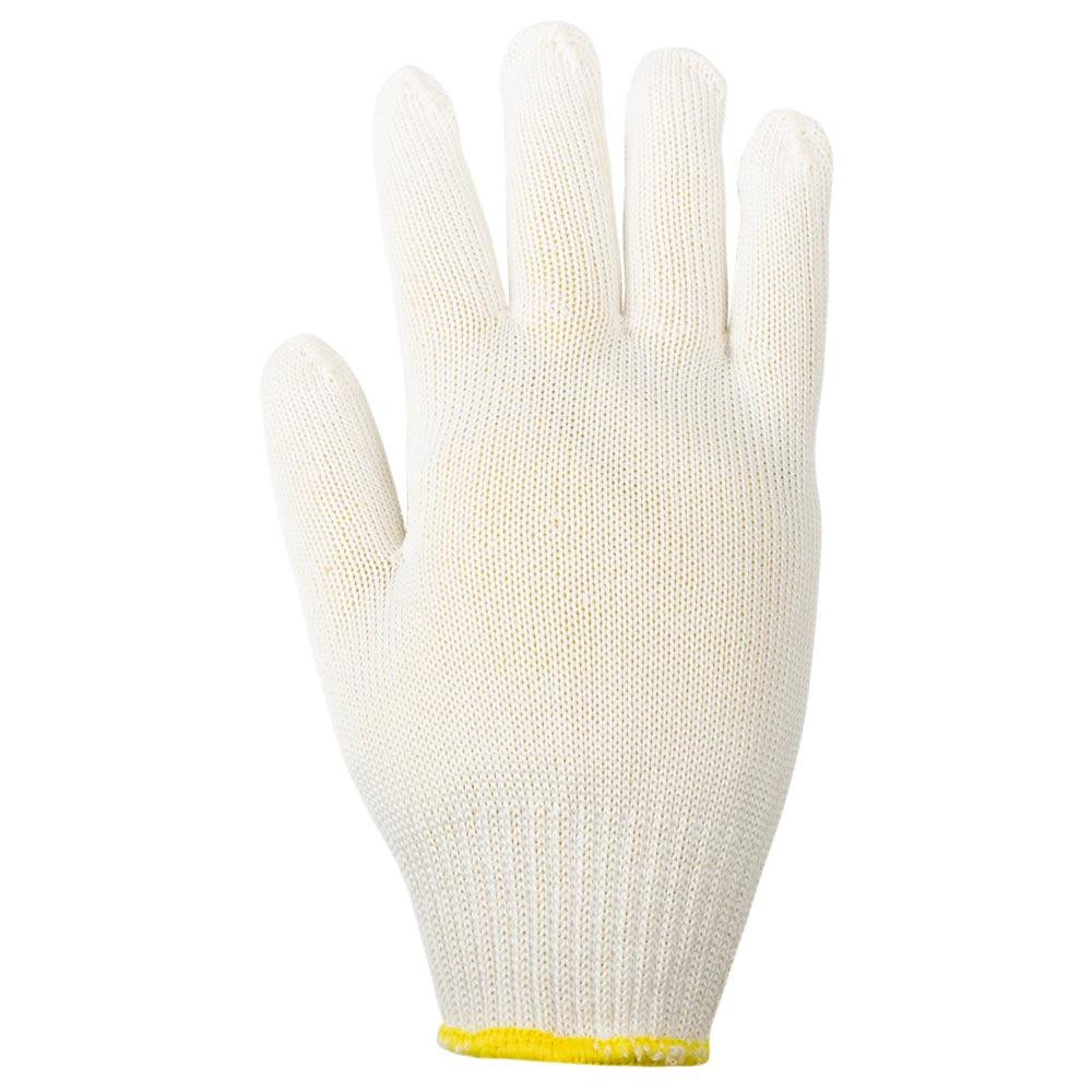 Трикотажные перчатки без точечного ПВХ покрытия р10 Мастер (белые) КРАТНО 12 парам GRAD (9441725) Ровно - изображение 4
