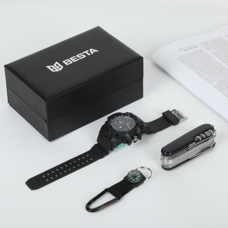 Чоловічий наручний годинник Besta Box Peremoga Set з компасом + подарунковий набір Вінниця - фото 3