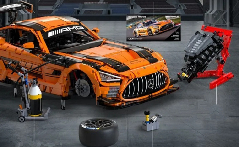Конструктор CaDA Master Mercedes-AMG GT3 C64008W 1:8, 5466 деталей, гоночный автомобиль, механическая модель с LED и пневматикой Киев - изображение 6