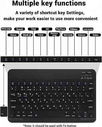 Протиударний чохол-книжка з клавіатурою на Samsung Galaxy Tab S7 FE+/S7+/S8+ 12.4" Дніпро