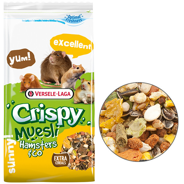 Versele-Laga Crispy Muesli Hamster ВЕРСЕЛЕ-ЛАГА КРИСПИ МЮСЛИ ХОМЯК мюсли корм для хомяков, крыс, мышей, песчанок Киев - изображение 1