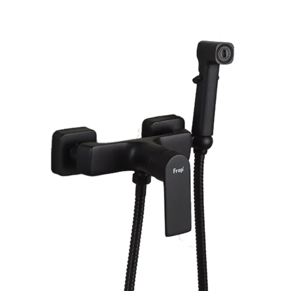 Гігієнічний душ із змішувачем Frap F2071-6 чорний Київ - фото 1
