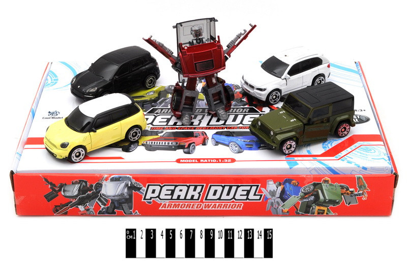 Трансформер метал. (перетворюється в машину, коробка 12 шт.) H6612B р.42*28*6см., шт Київ - фото 1