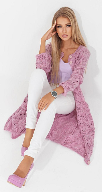 Ажурний кардиган із кишенями (48-52) Київ - фото 1