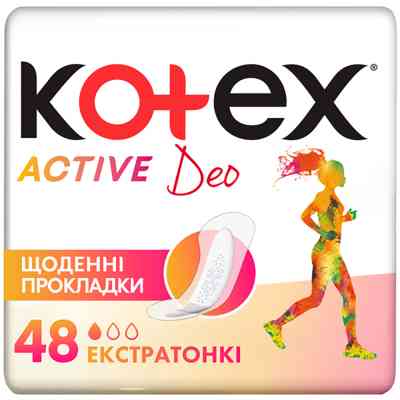 Ежедневные прокладки Kotex Active Deo Extra Thin 48 шт. (5029053547886) Винница