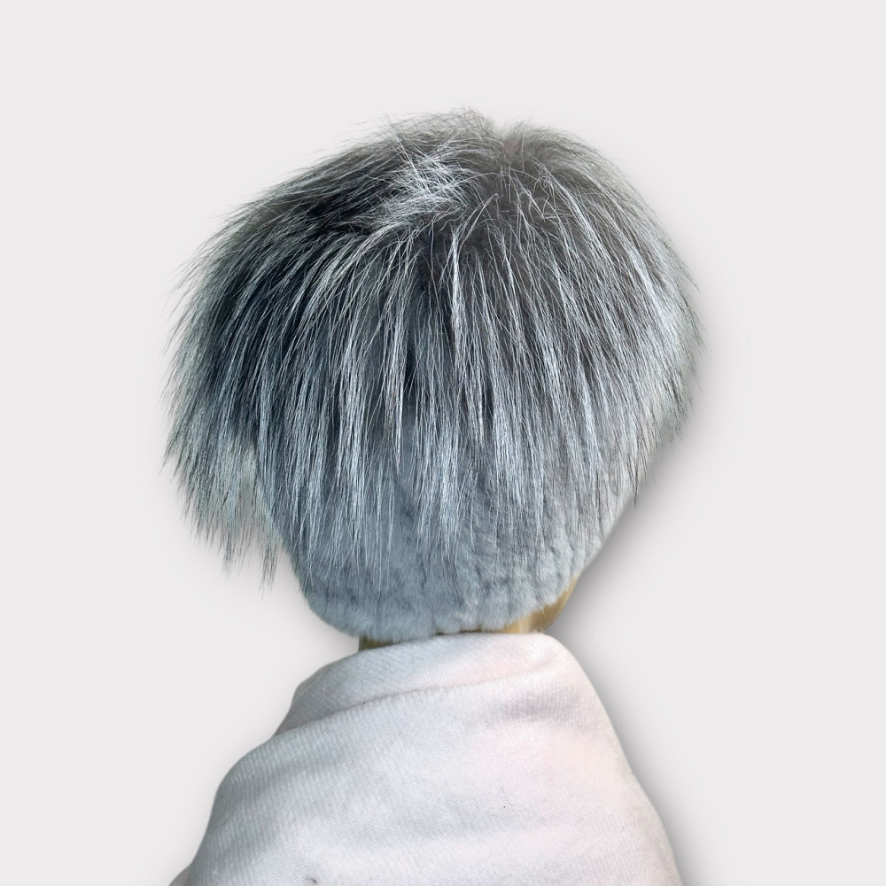 Шапка женская меховая кубанка Мерлин Серый Харьков - изображение 5