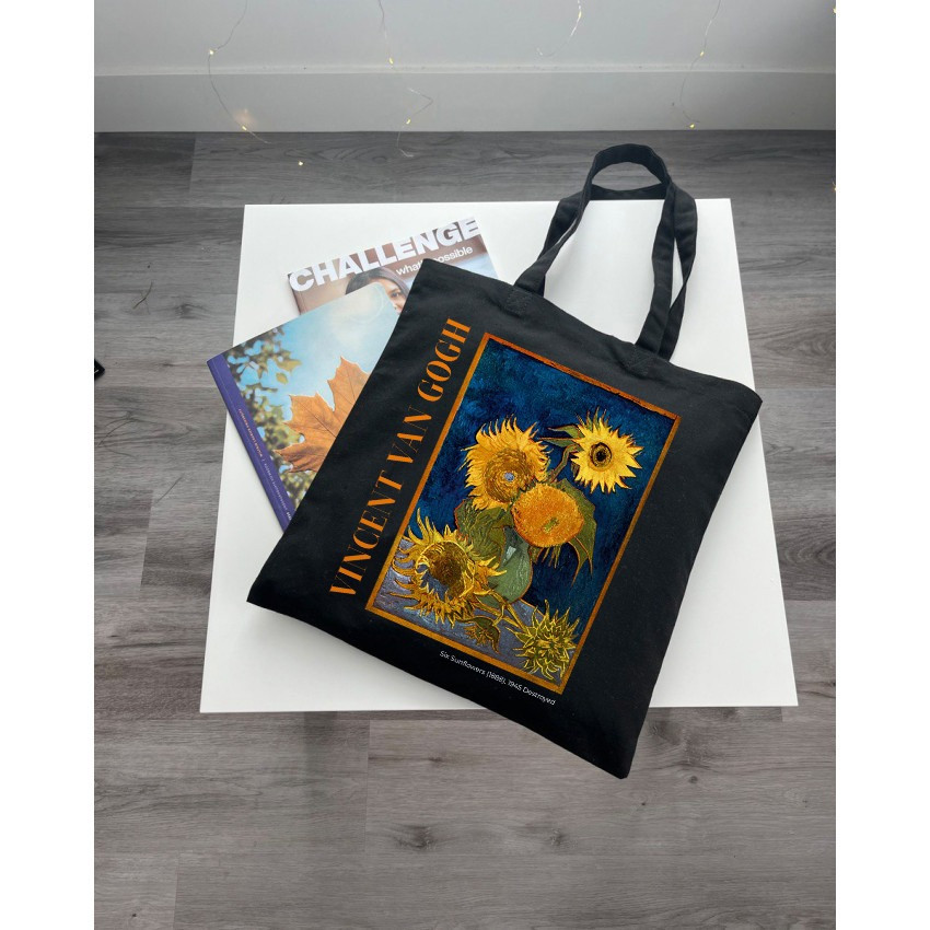 Екошопер BookOpt BK4096 Van Gogh Six Sunflowers  чорний Київ - фото 5