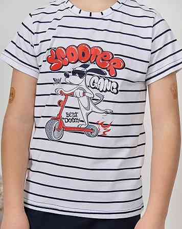 Комплект з капрі для хлопчика Tom John - Смужки Scooter 89156 3-5, Білий Київ