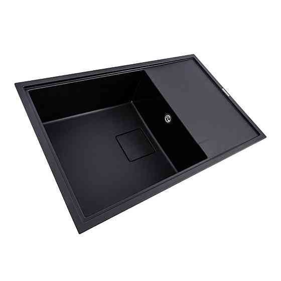 VALESO Комплект: Мийка гранітна 7850 GALANS VALESO + Змішувач Q411MB + Сифон (Чорний) Киев